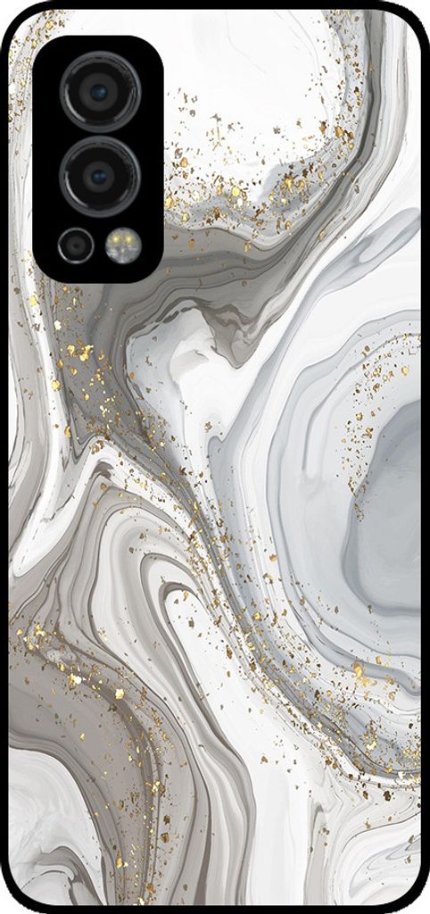 Smartphonica Telefon Fall geeignet für OnePlus Nord 2 5G mit Marmor-Druck - TPU zurück Abdeckung Fall Marmor-Design - Silber