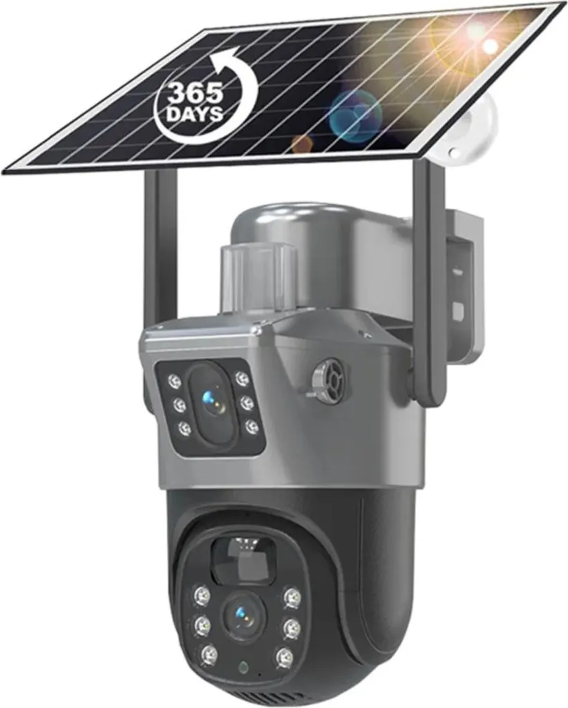 Telecamera 4G Solare 8MP per Cantieri e Campagna - INF IP65 Nero
