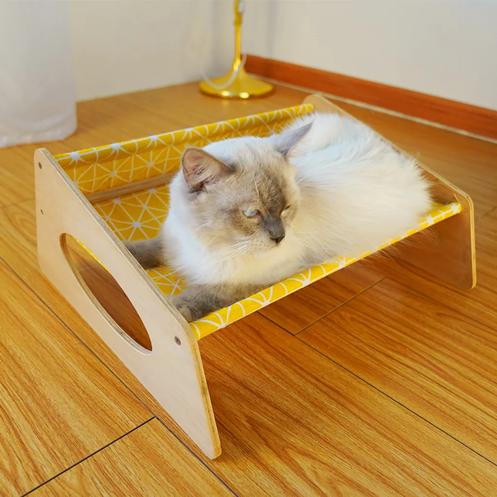 Hamac pour chat de fenêtre bleu | Couchage gain d'espace mural
