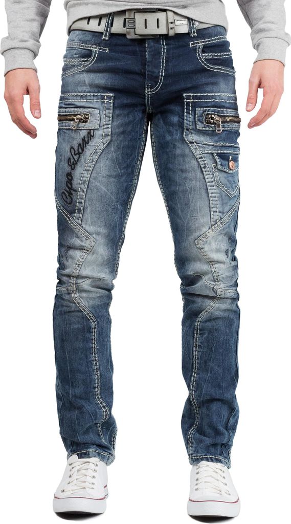 Cipo & Baxx Herren Jeans CD296 Blue W40/L36
