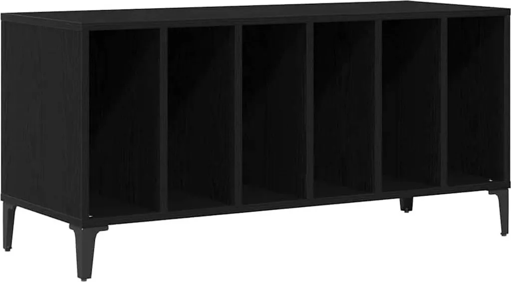 Mobiletto Giradischi vidaXL Rovere Nero 100x38x48 | Prezzo Top