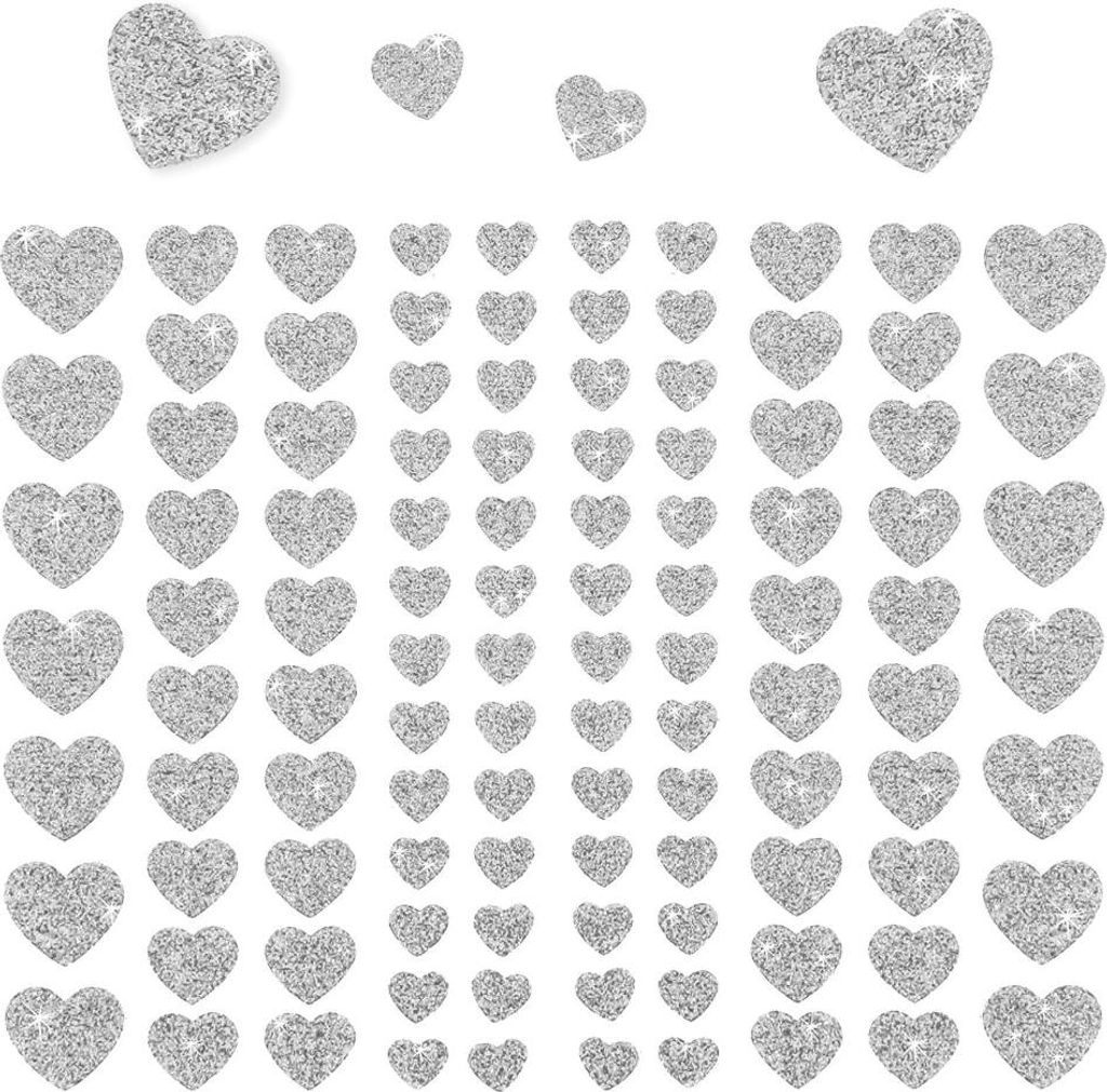 Oblique Unique 106 Herz Sticker Aufkleber Set mit Glitzer Produktbild 