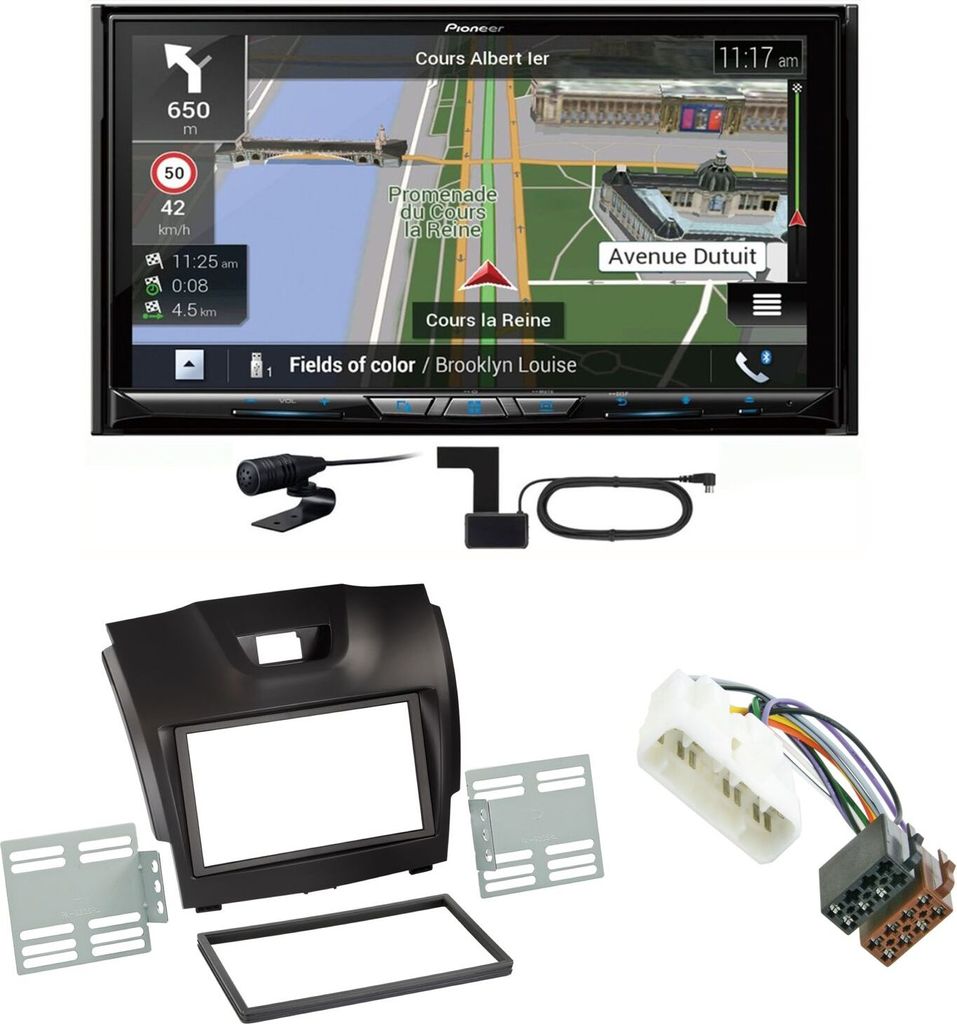 Pioneer AVIC-Z930DAB USB Navigation Bluetooth DAB+ Einbauset für Isuzu D-Max 2