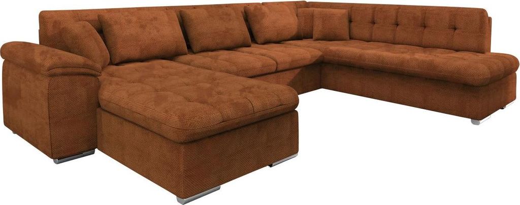 MIRJAN24 Ecksofa Niko Bis, Bettkasten und Schlaffunktion, Sofa vom Hersteller, Wohnlandschaft, Polstergarnitur (Farbe: Flow 09, Seite: Links)
