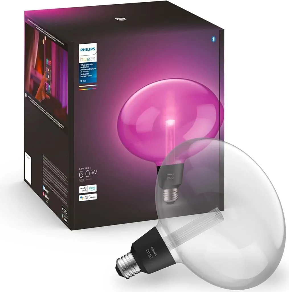 Philips Hue White and Colour Ambience Ellipse E27 Ampoule Connectée - 4
