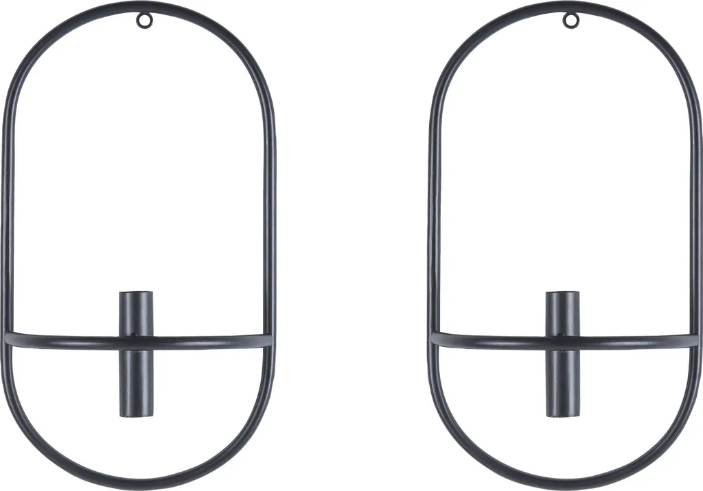 Luminaire Mural Moderne : Paire d'Appliques en Métal Noir Minimalistes