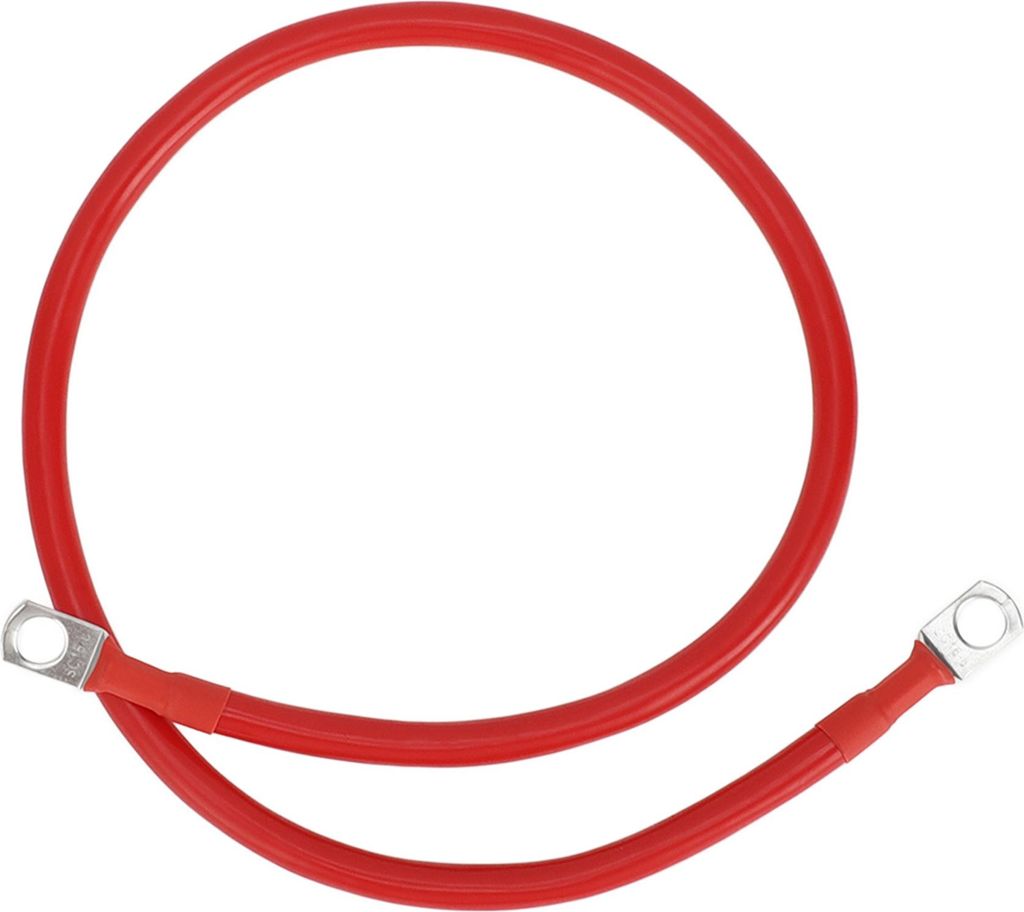 1 Stk. Batterie-Wechselrichterkabel 6 AWG Gauge 2FT 5/16" Lug Batteriekabel Universal für Auto Fahrzeug Boot Wohnmobil Solar verzinntes Kupfer Rot