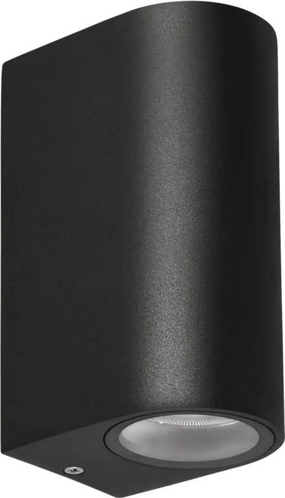 Éclairage Extérieur Façade Noir Design Arrondi 2xGU10 Lobelia 35W Pro