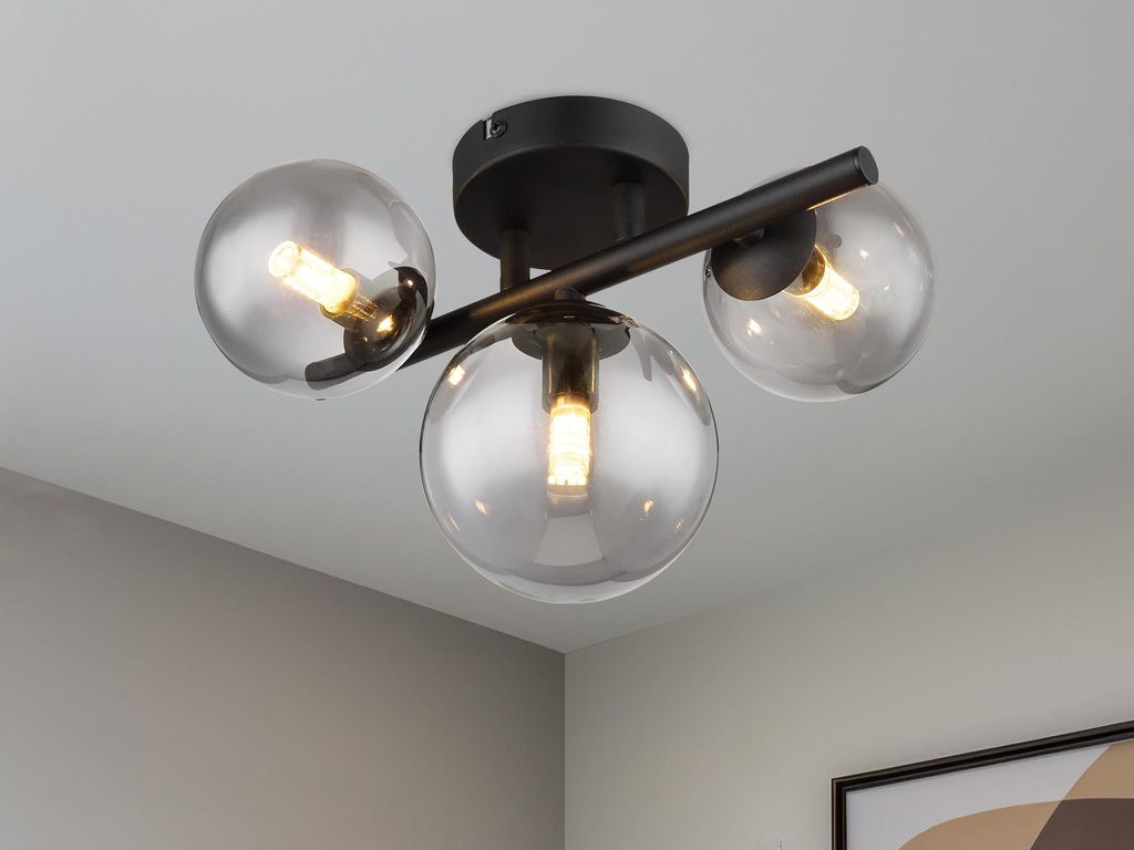 Globo Lighting Deckenleuchte Metall schwarz matt, 3x G9 LED Produktbild 
