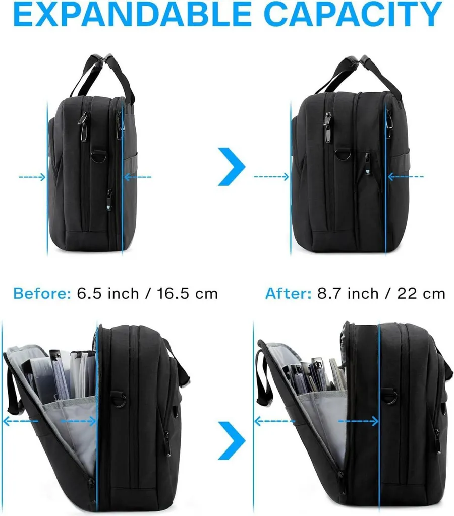 Mallette PC 17,3 pouces extensible noire avec compartiment sécurisé TSA - 3