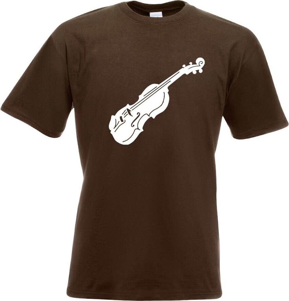 Kiwistar - T-Shirt - Chocolate - Geige - Violine - Musik Motiv Bedruckt Funshirt Design Print - mit Motiv Bedruckt - Funshirt Design - Sport - Frei...
