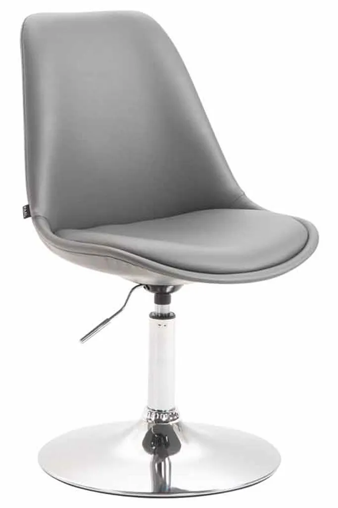 Sedia Maverick CLP Grigio Cromo: Comfort Girevole in Similpelle