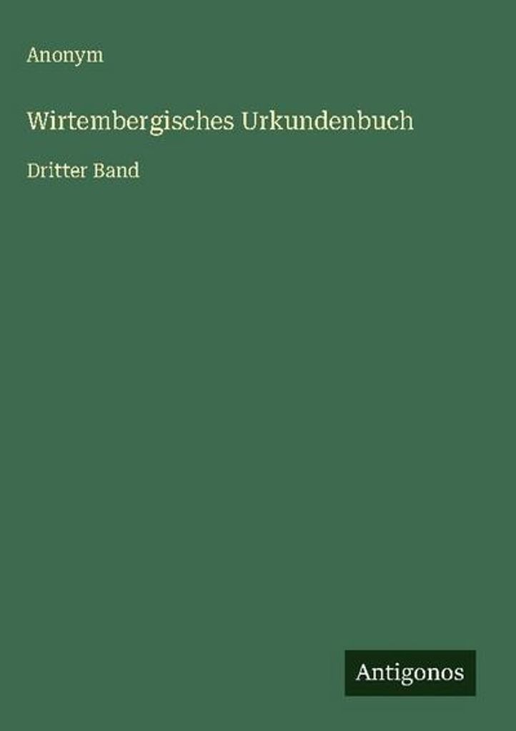 Wirtembergisches Urkundenbuch
