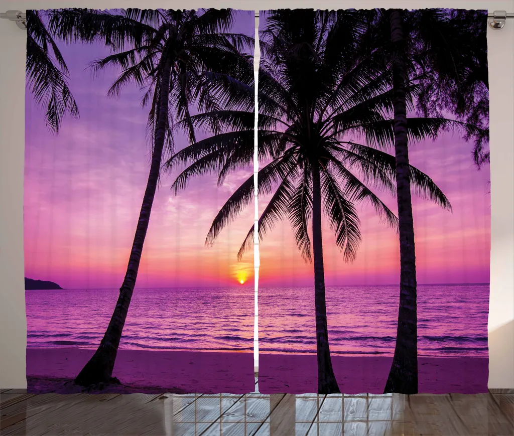 Rideau Décoratif Violet pour Chambre Adulte à Fronces et Crochets
