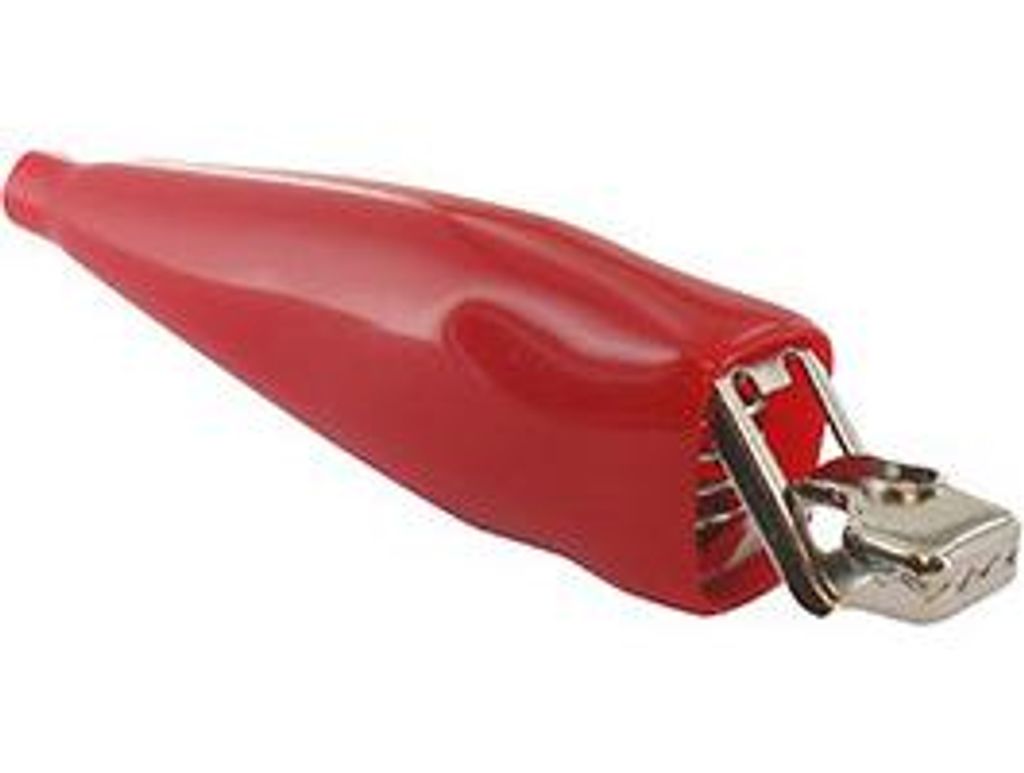 Packung mit 10 Klammern Clip 10a. Rote Ummantelung (negativ). Nachfüllpack für unseren Kasten 9218341.