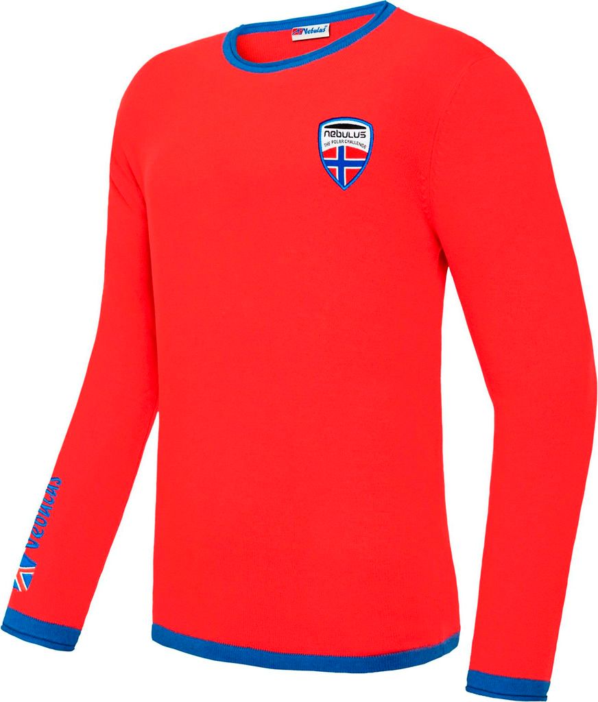 Nebulus Strickpullover CEM Herren, lässiger Pullover , vielseitig , P5067 - Herren, rot-blau, XXL