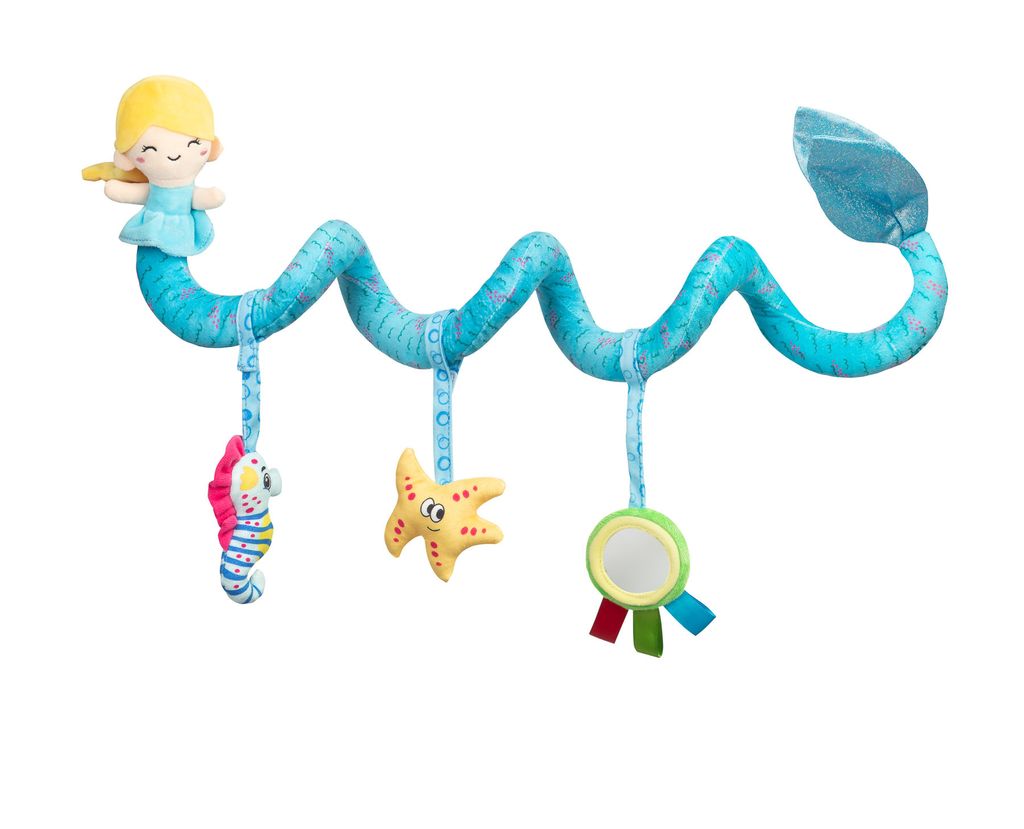 SENSILLO - Kinderwagen Spielzeug Babys, Kinderwagenkette, Spirale Spielzeug, Meerjungfrau