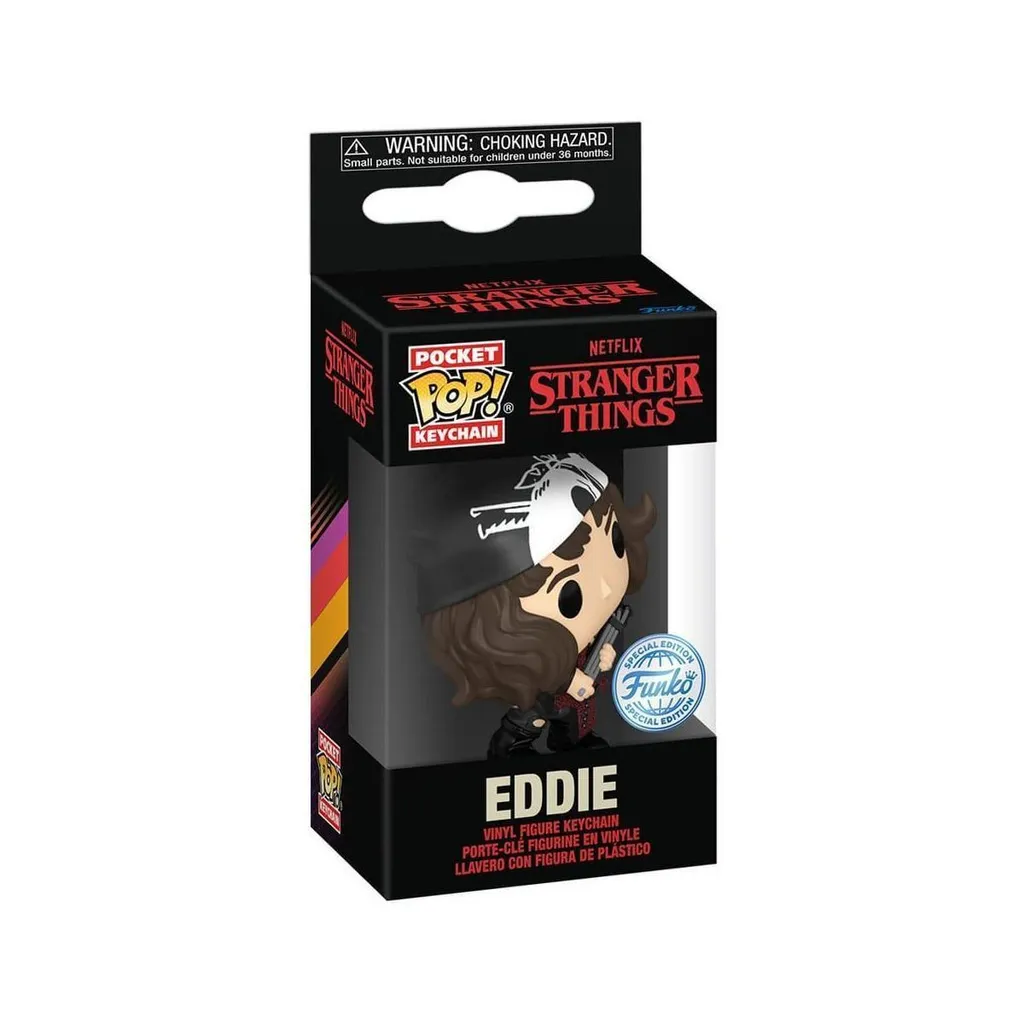 Figurine Porte-clés Stranger Things Eddie Funko POP Pocket en vinyle 4cm