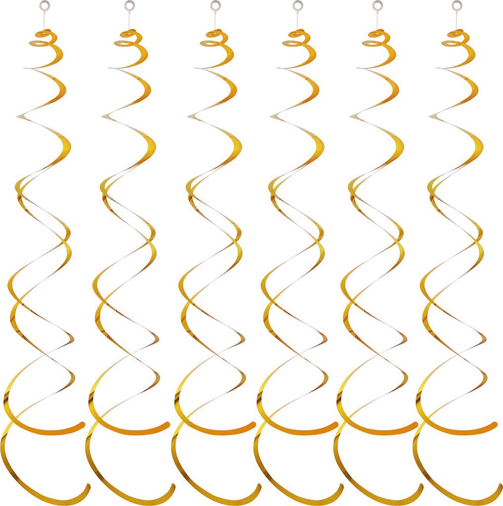 6 Stücke Spiralanhänger Party Luftschlangen Hängende Kunststoff Luftschlangen Spiralanhänger Zwillingsschwanz Party Deckenfolie Wirbel Dekorati...