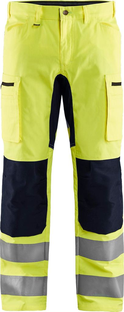 High Vis Arbeitshose Mit Stretch "1585 " - Blakläder High Vis Gelb/Schwarz D128