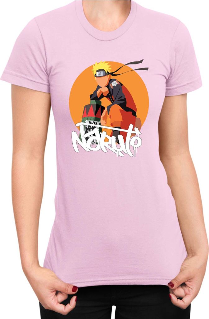 Damen T-Shirt Naruto Naruto 04, Lady 2XL / Hellrosa