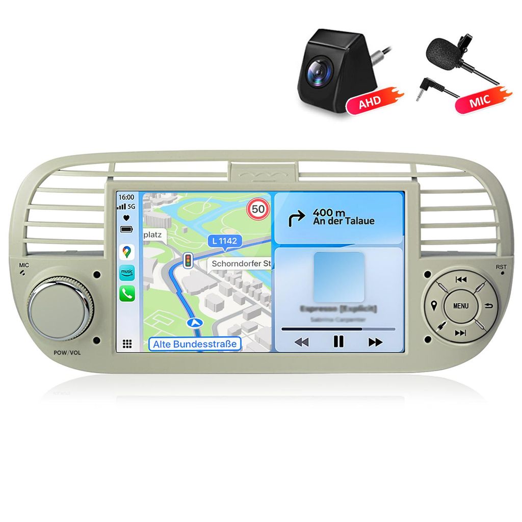 Autoradio 2+64GB con telecamera e microfono, compatibile Immagine del prodotto 
