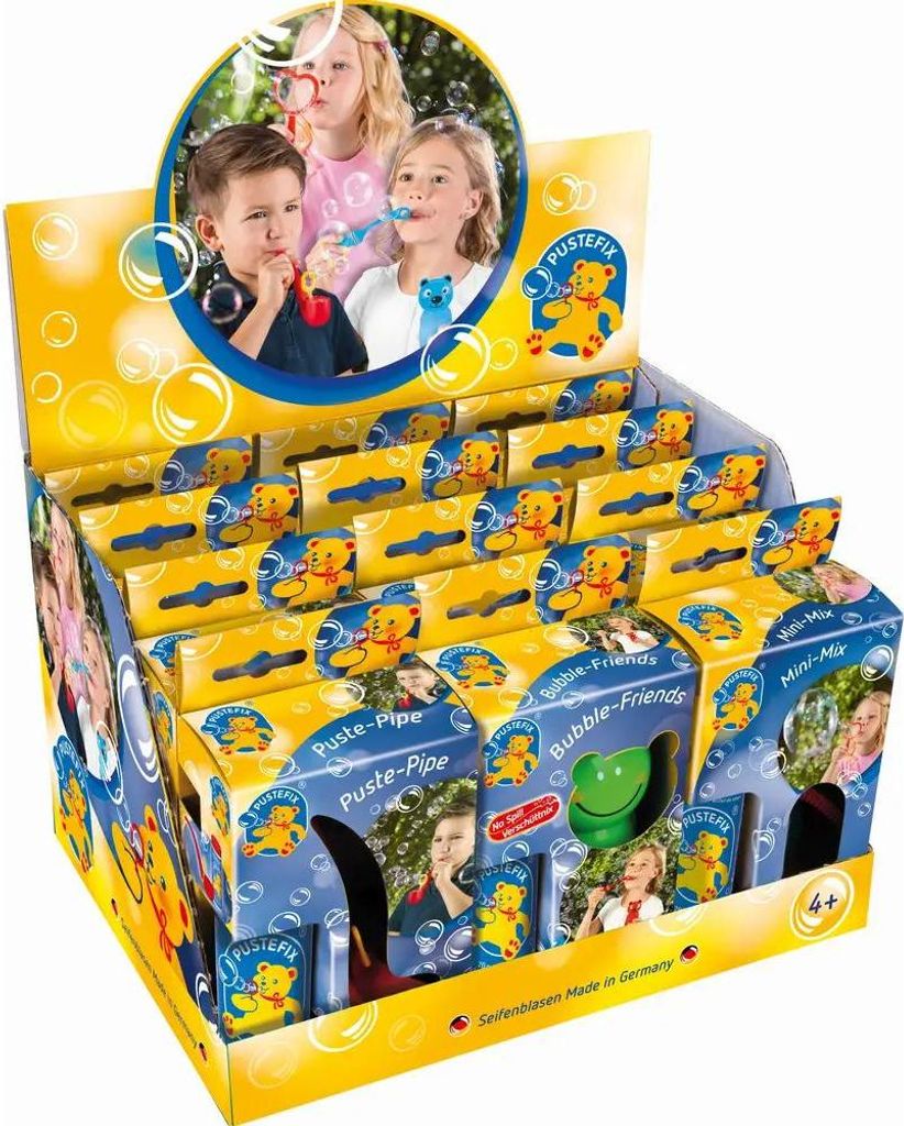 PUSTEFIX Puste-Pipe I 70 ml Seifenblasenwasser I Bunte Bubbles Germany I Seifenblasen Spielzeug für Kindergeburtstag, Polterabend, Sommerparty & H...