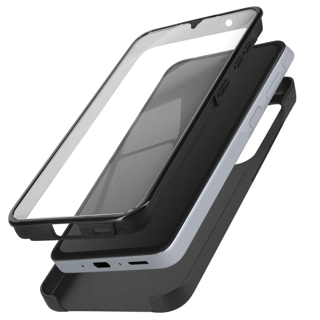Custodia Integrale Samsung A55 Avizar 360 Nero | Protezione Urti