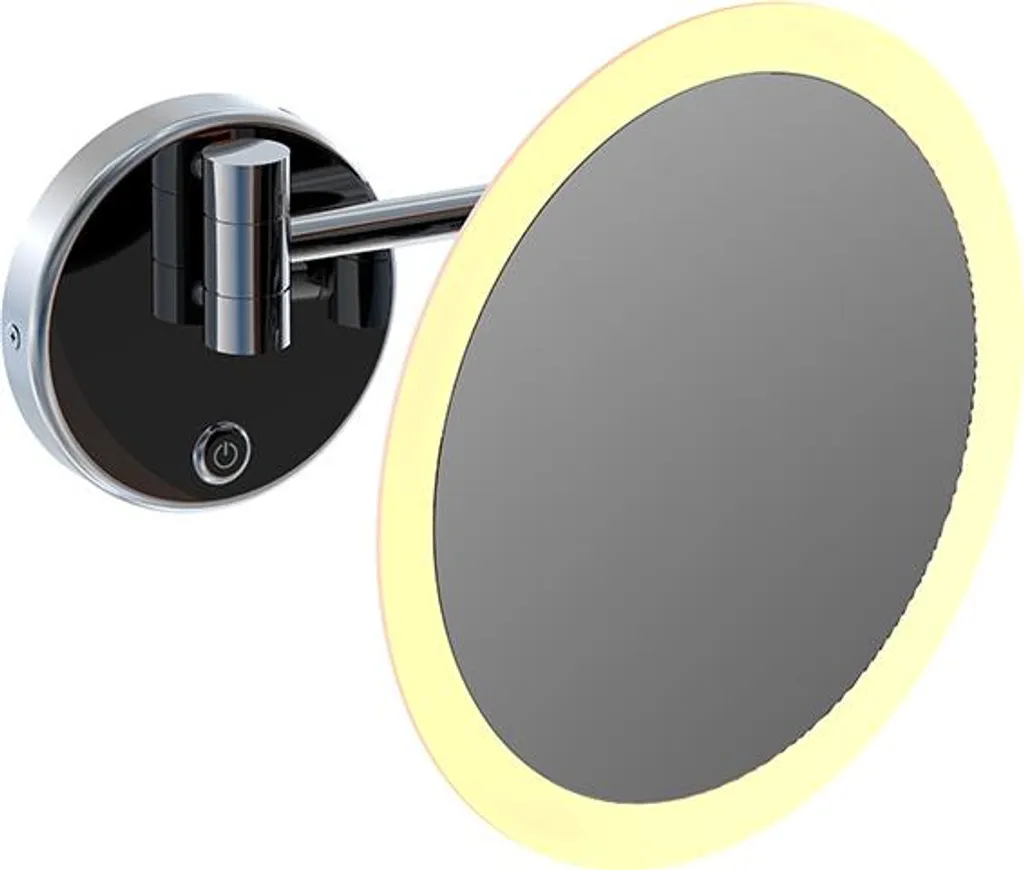 Miroir de rasage et maquillage LED Steinberg 5x Loupe tactile Chrome