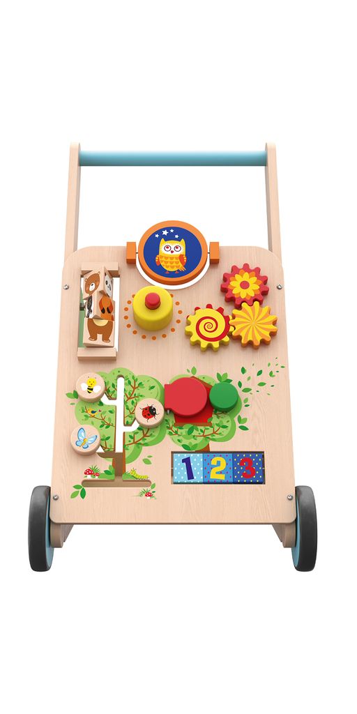 PLAYTIVE Holz Aktiv-Spielzeug Lauflernwagen