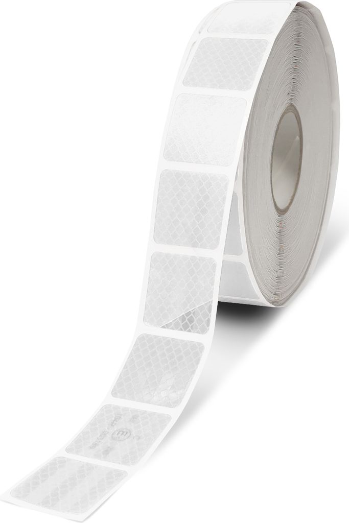 Reflektien Weiße 1 Meter, Selbstklebend Reflektoren, Sicherheit im Dunkeln, Reflektor-Aufkleber, Sticker, Reflexsticker, hat Transferfolie