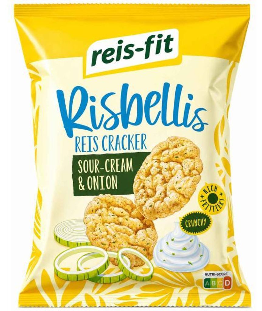 reis-fit Risbellis Reis Cracker Sour-Cream & Onion 40g Produktbild 