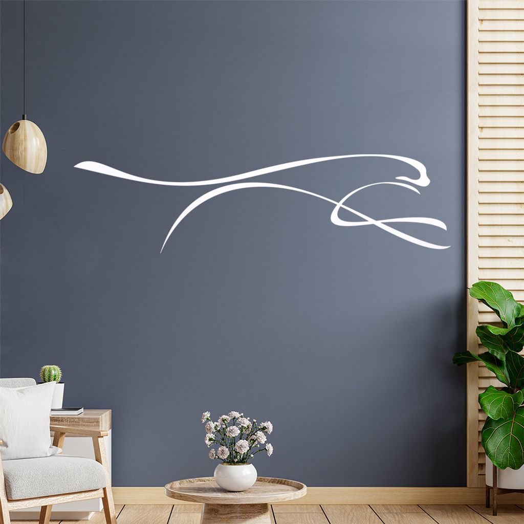 Raubkatze Linien Wandtattoo in 6 Größen - Wandaufkleber Wall Sticker - Dekoration, Küche, Wohnzimmer, Schlafzimmer, Badezimmer