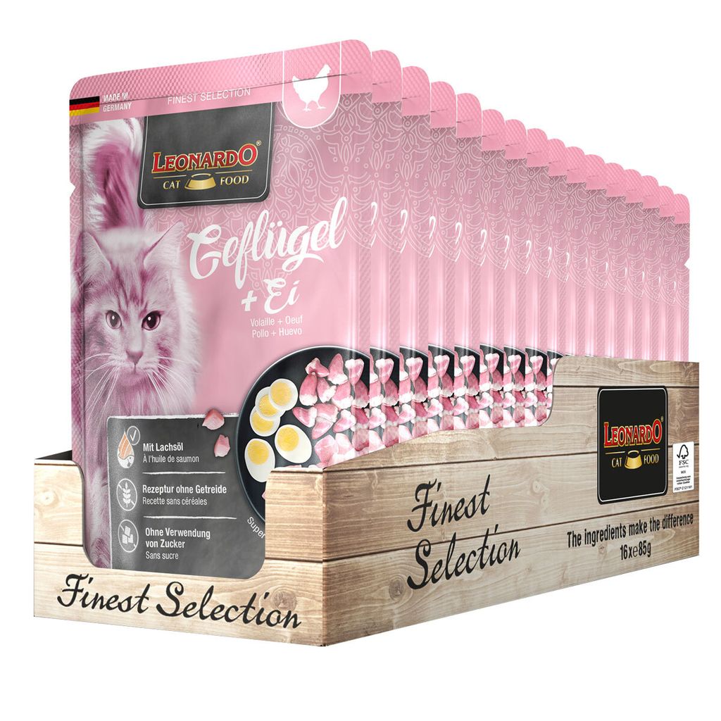 Leonardo Cat Food 756425, Adult, Egg, Geflügel, 85 g, Ohne Produktbild 