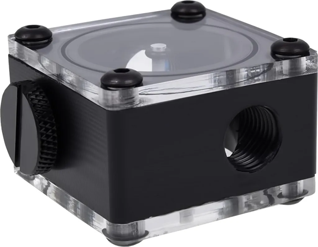 Raccord passe-cloison G1/4 carré Alphacool Aile de Glace pour boîtier