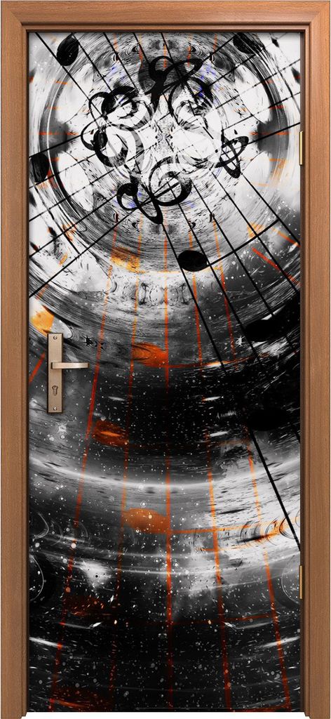 Türposter 80x200 cm Türaufkleber Türtapete Türfolie Klebefolie Raum mit abstrakten Sternen