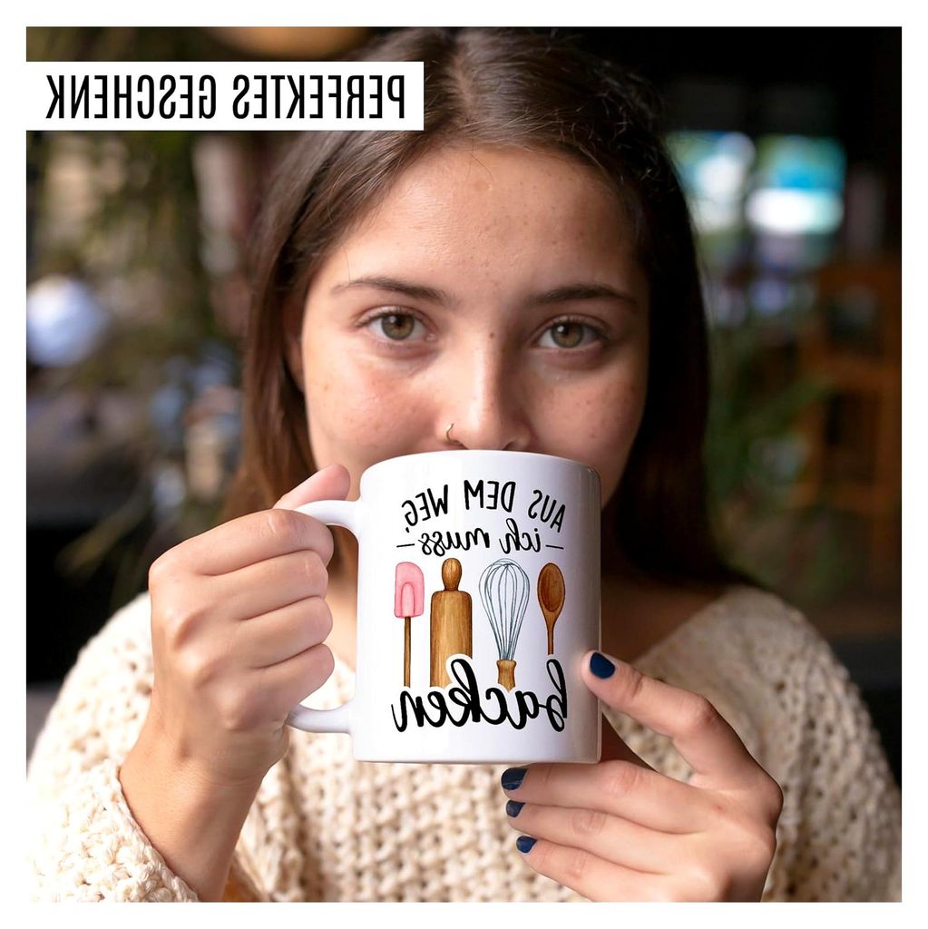 Tasse Bäcker Geschenk Aus dem Weg, ich muss backen, Kaffeetasse für Hobbybäcker und Bäckerin, Backzubehör, Geschenkidee für die Küche