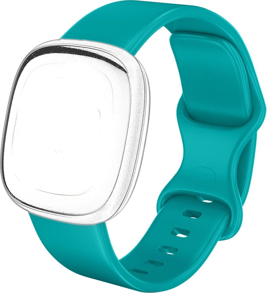 Sport Armband Gr. S für Fitbit Versa 3, Sense Ersatzarmband Fitness Silikon Band Ersatzband, türkis