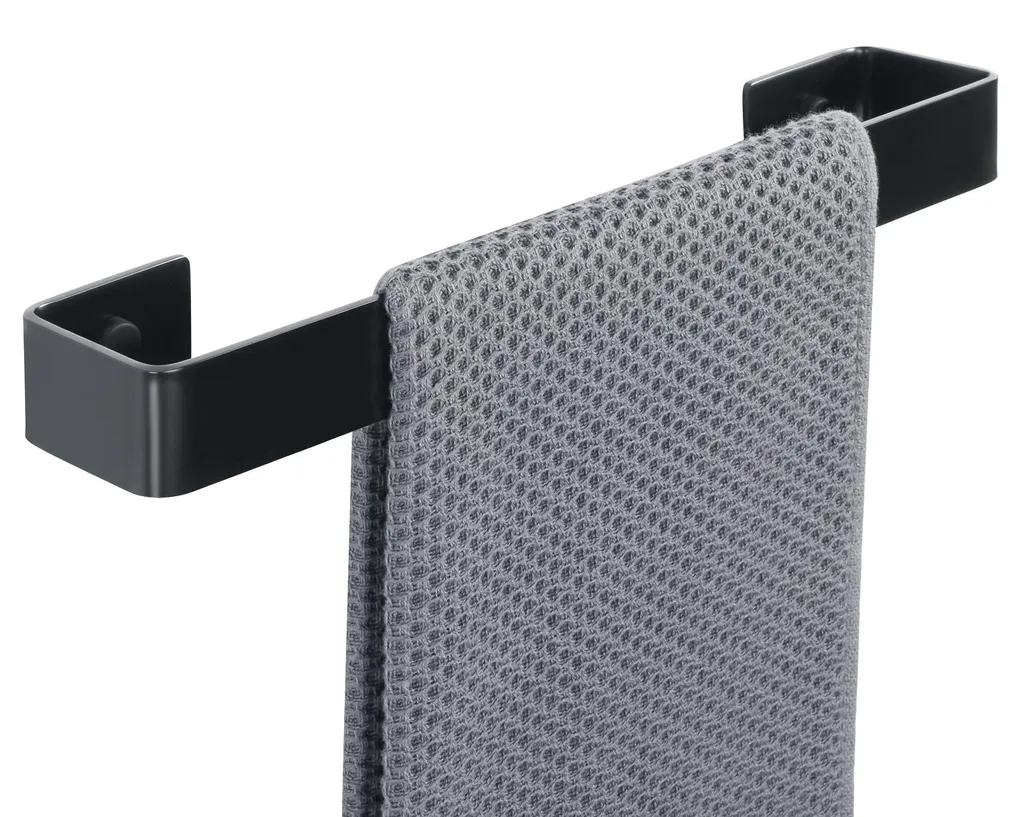 Porte-serviette anti-rouille noir EGJF300-B pour gagner de l'espace