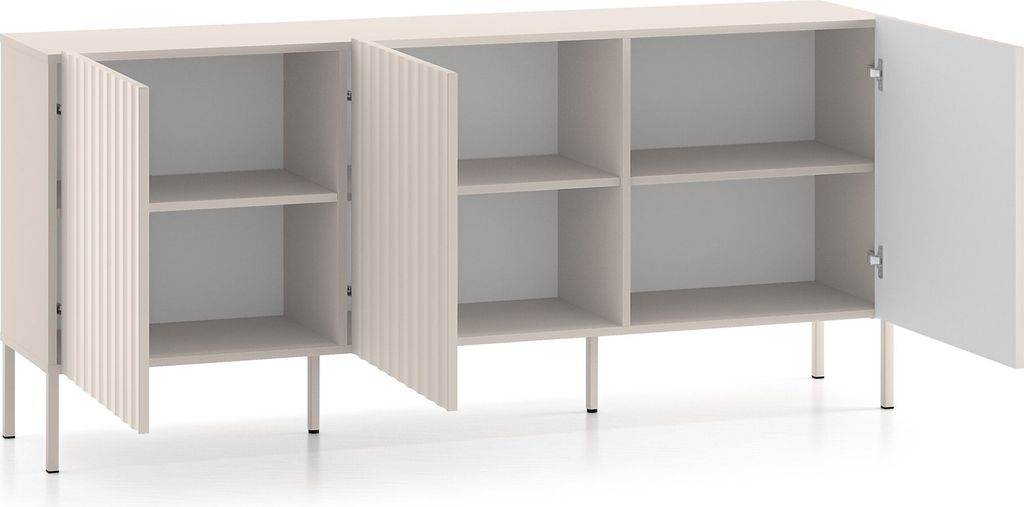 Selsey Derriva - Credenza a 3 ante con frontali scanalati, Immagine del prodotto 