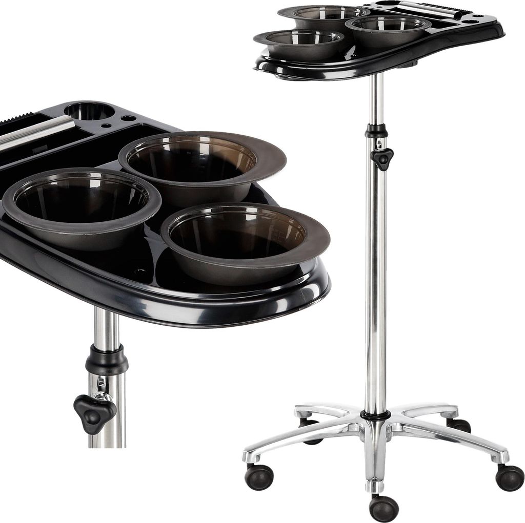 Friseurhilfe Rollwagen Beistelltisch mit Rädern zum Färben T0152 zum Kosmetiksalon Tisch auf Stativ