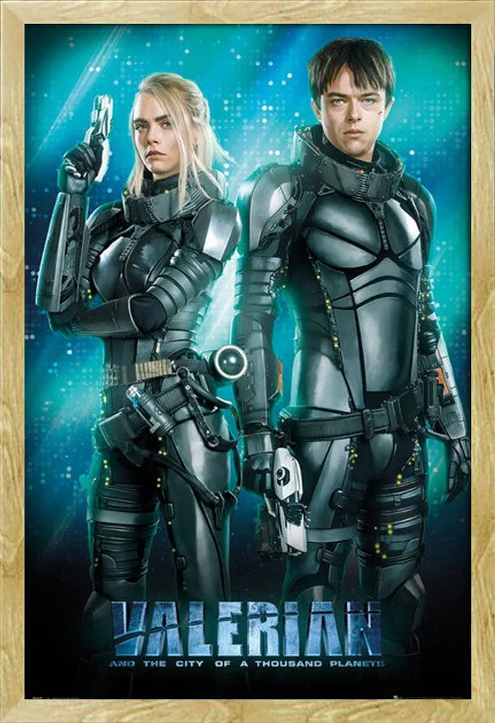 Poster Valérian avec cadre Shinsuke® Maxi MDF hêtre et vitre acrylique