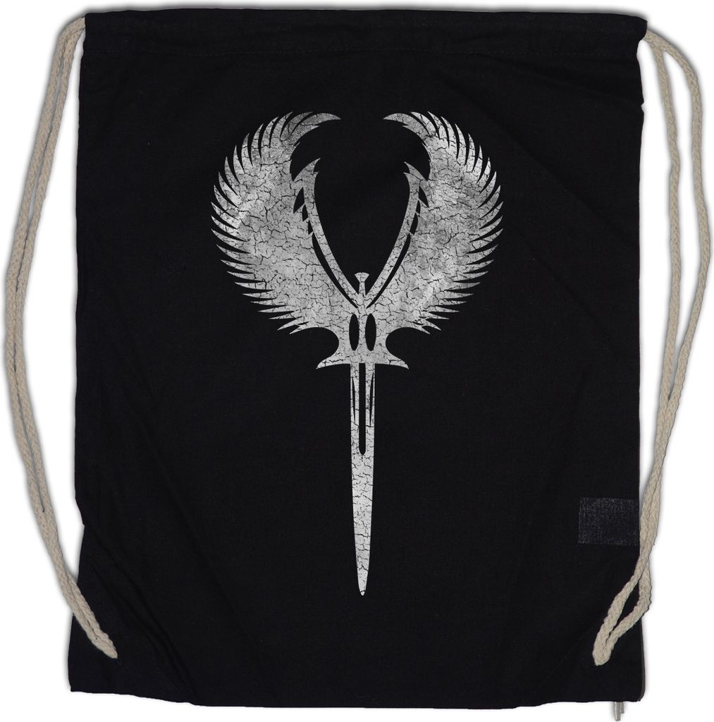 Urban Backwoods Valkyrie Sword Symbol, Turnbeutel, Farbe: Schwarz