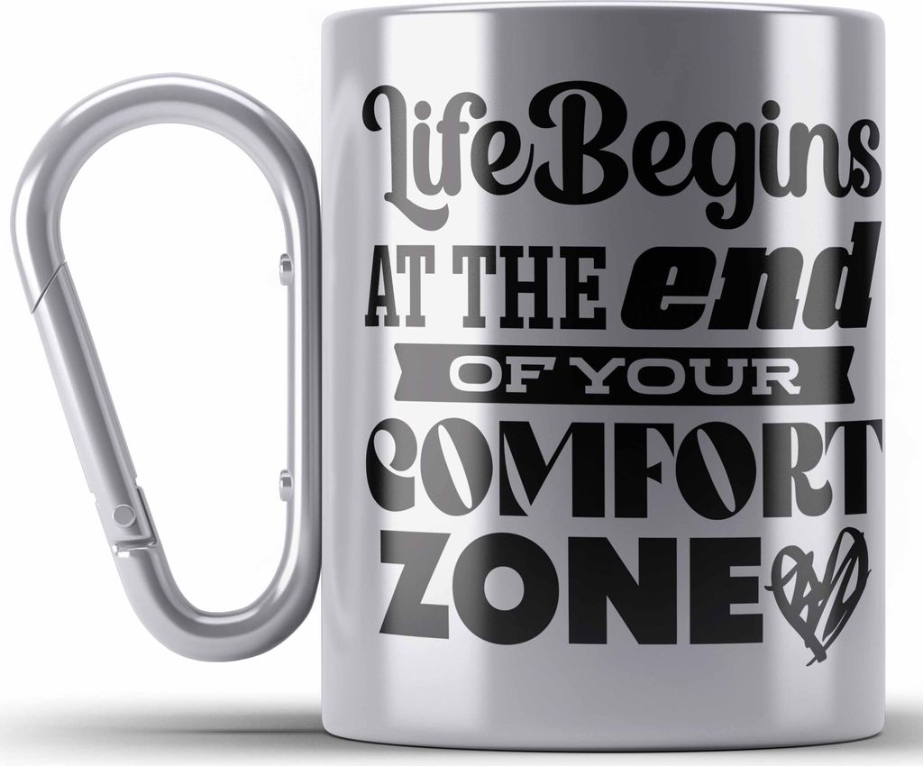 Trendation - Entrepreneur Edelstahl Tasse Karabiner Entrepreneurship Geschenk Spruch Motivation Idee Sprüche Geschenkidee (Silber)
