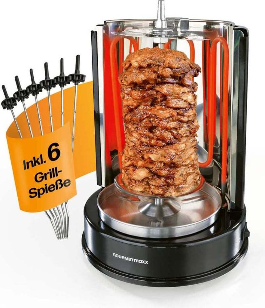 GOURMETmaxx Dönergrill Rotisserie 1400 Watt Hähnchengrill Produktbild 1