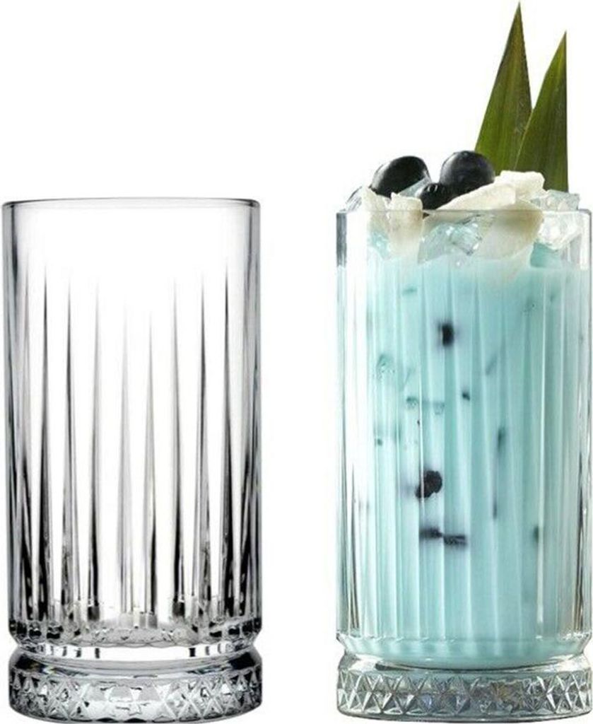 Pasabahce 520015 Longdrink Glas im Retro-Design und Produktbild 