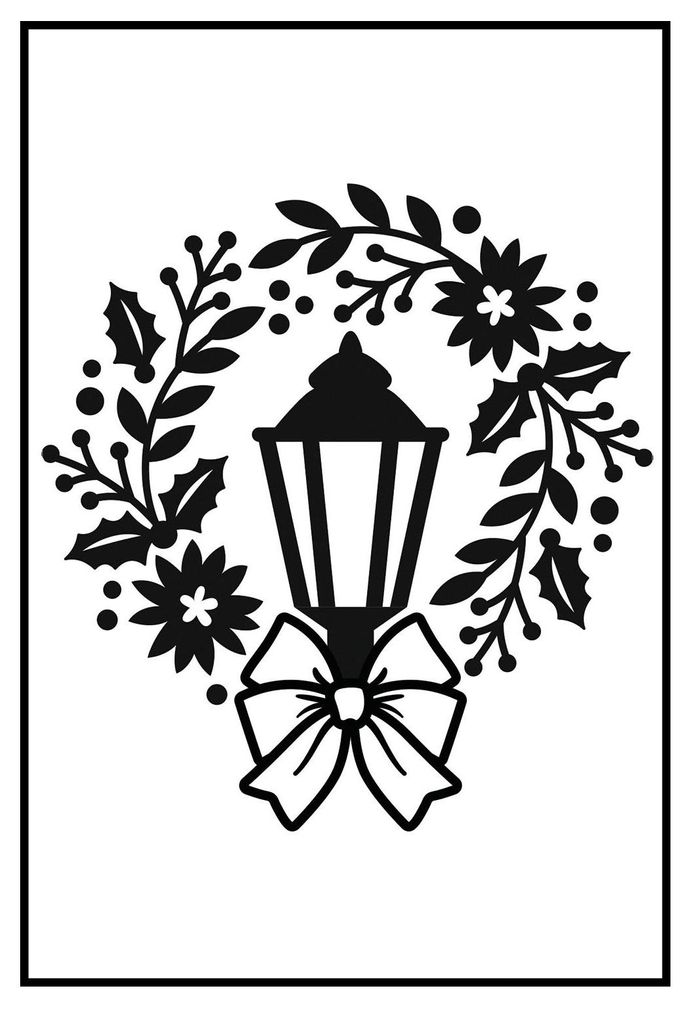 Darice | Embossing Template 10.8X14.6Cm Lamp And Wreath