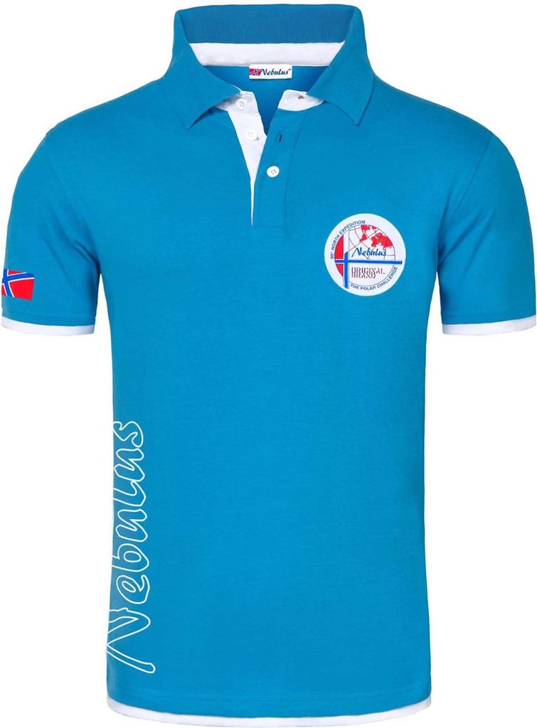 Nebulus Poloshirt SHIP Herren, Shirt, Sweatshirt, Polo, P4003 - Herren, malibu-weiß, M