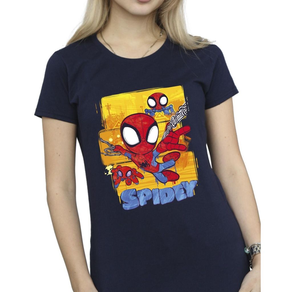 Marvel - "Spidey And His Amazing Friends" T-Shirt für Damen BI39849 (S) (Schwarz)