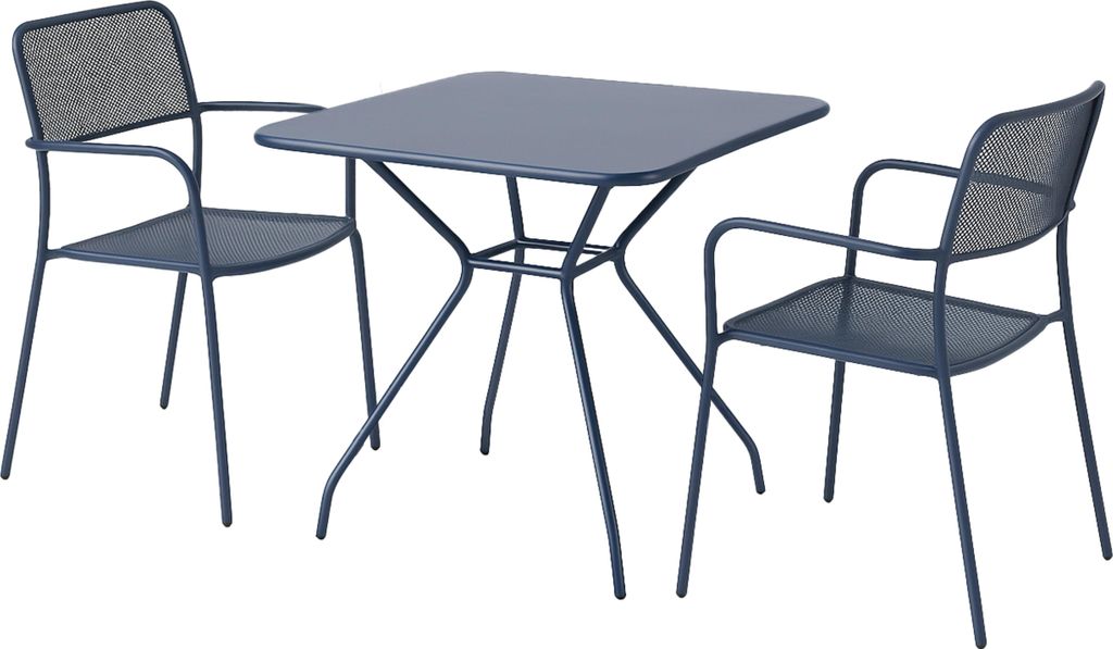Set Tisch und 2 Gartensessel blau - Oviala Guethary